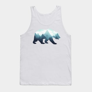 Dramabite Bear Double Exposure Grizzly Surreal Wildlife Animal Tank Top